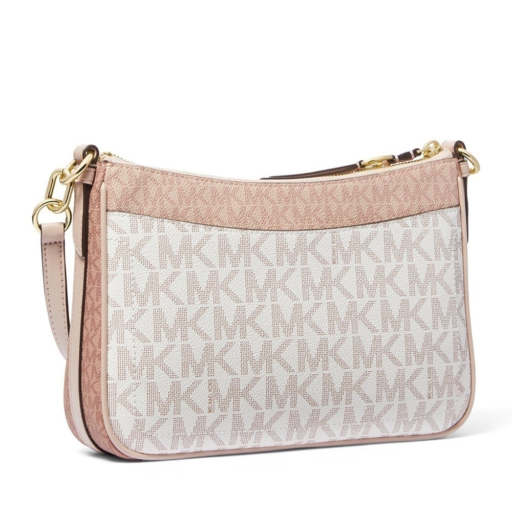 New Michael Kors Jet Set Charm Medium Top Zip Pouchette Crossbody - Picture 4 of 4